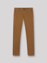 Chino slim en coton élasthanne uni