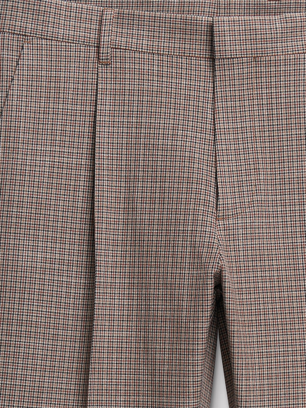 Pantalon Slack en coton élasthane carreaux