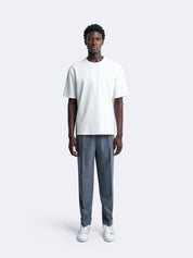 Pantalon à pinces chiné