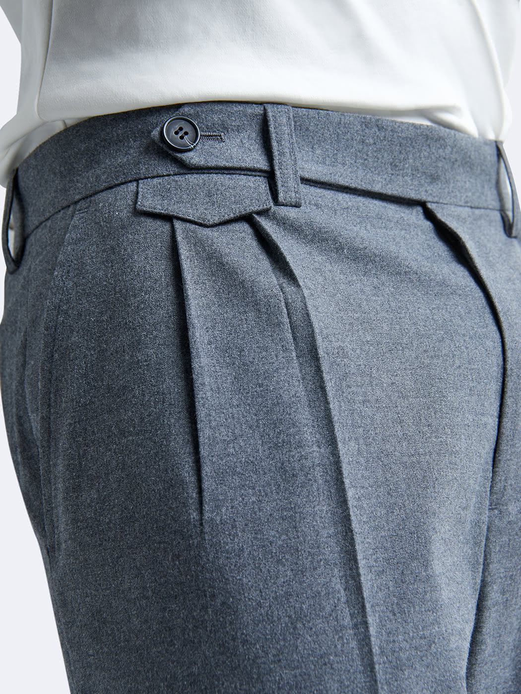 Pantalon à pinces chiné