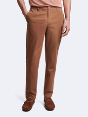 Chino en coton mélangé uni