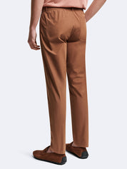 Chino en coton mélangé uni