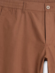 Chino en coton mélangé uni