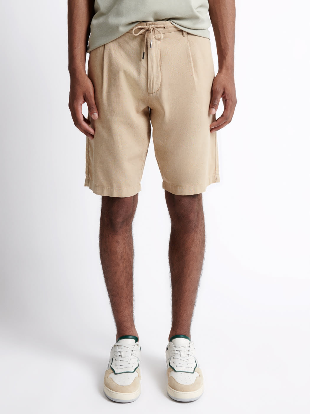 Bermuda homme regular coton lin Devred adapté handicap, fermeture velcro ou magnétique pour autonomie habillage – Adapt and Joy