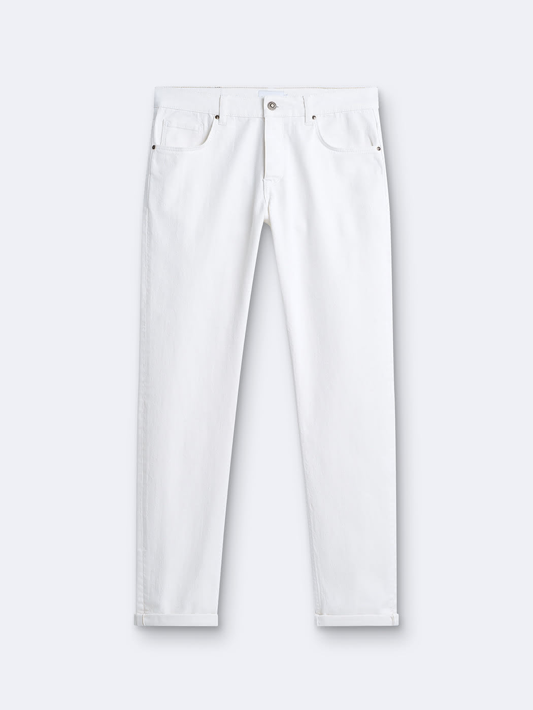 Jean couleur regular en coton mélangé