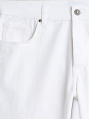 Jean couleur regular en coton mélangé