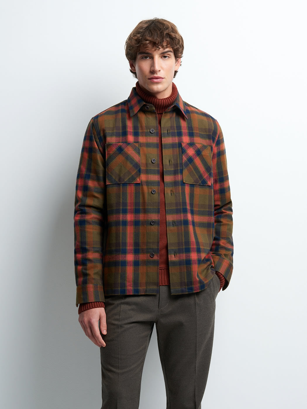 Chemise regular à carreaux