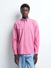 Chemise regular faux uni