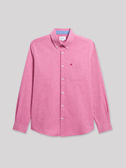 Chemise regular faux uni