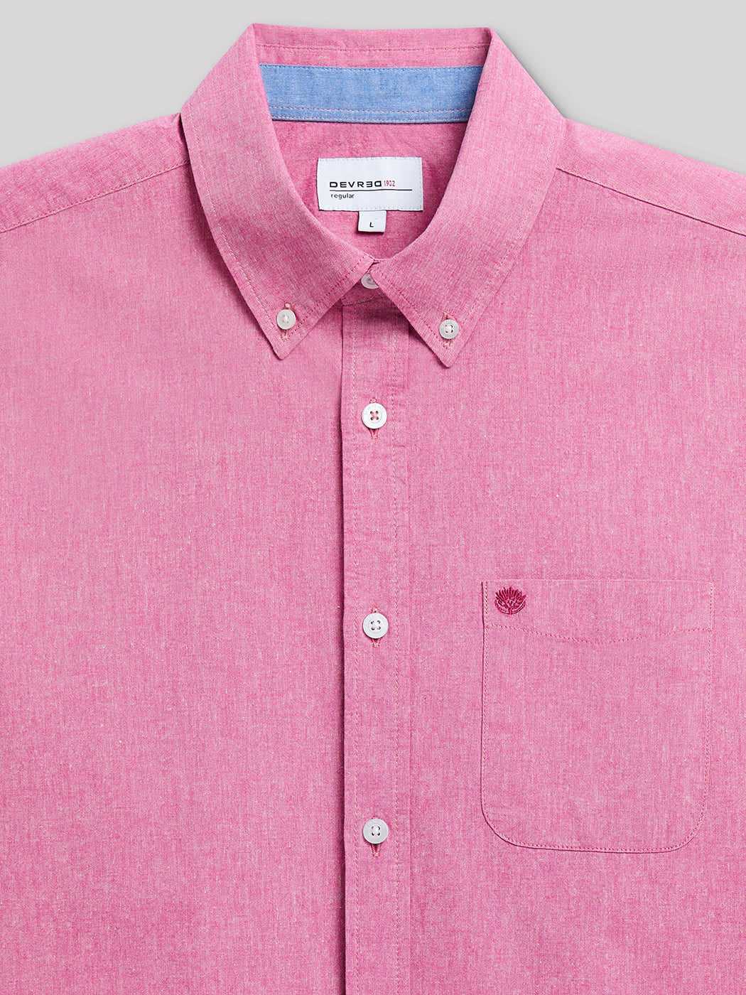 Chemise regular faux uni