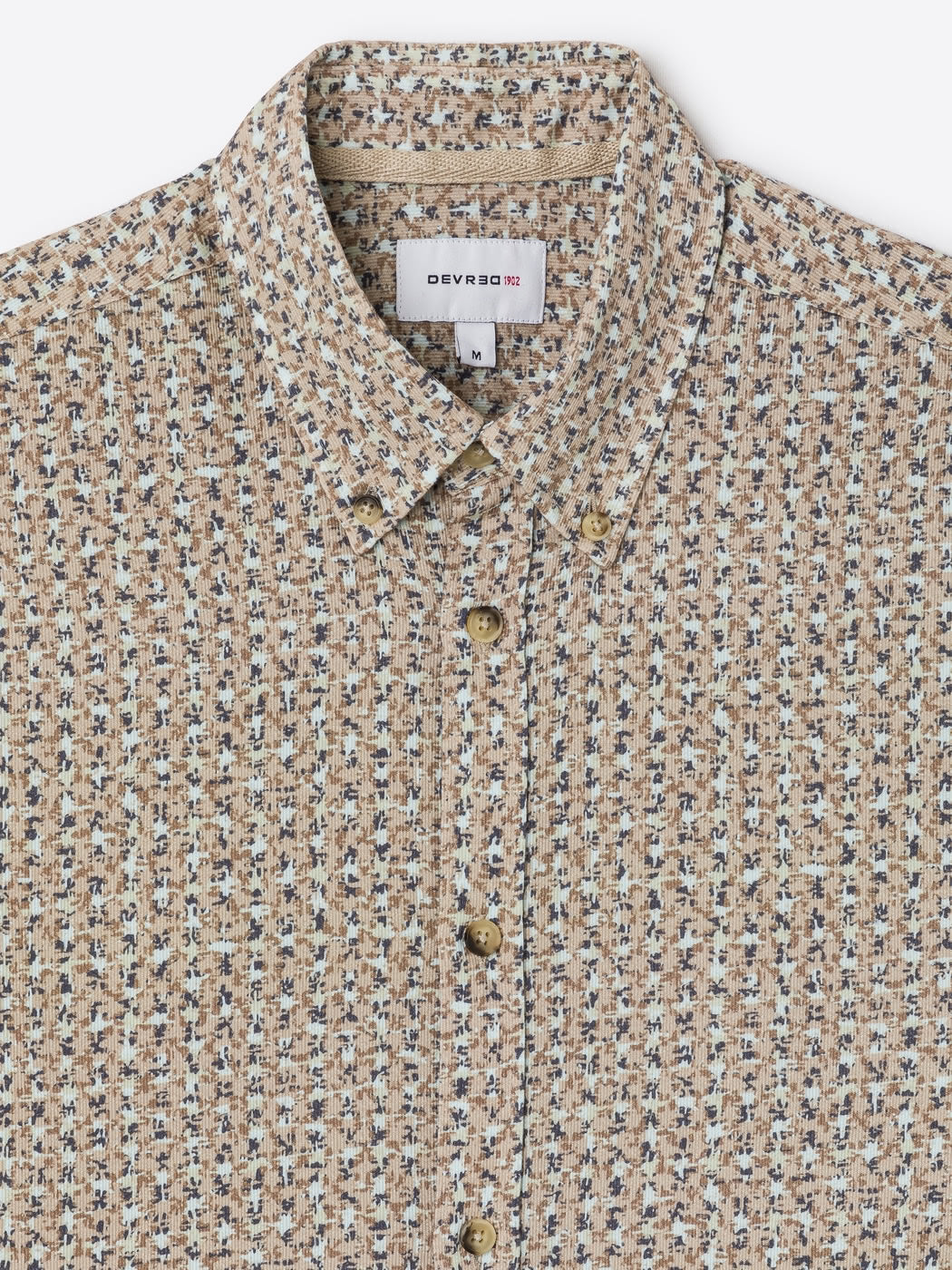 Chemise homme slim 100% coton fantaisie Devred, version adaptée motricité fine réduite et hémiplégie – Adapt and Joy