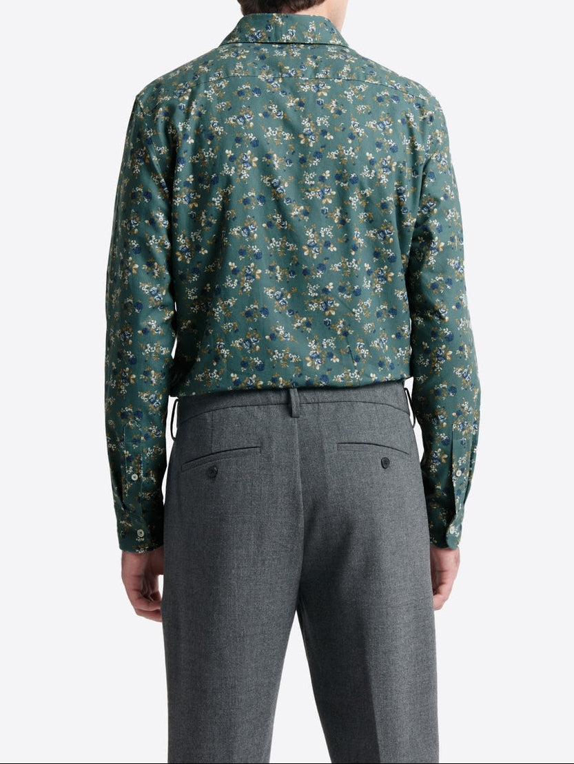 Chemise homme slim 100% coton fleurie Devred, adaptée handicap par Adapt and Joy