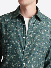 Chemise homme slim 100% coton fleurie Devred, adaptée handicap par Adapt and Joy