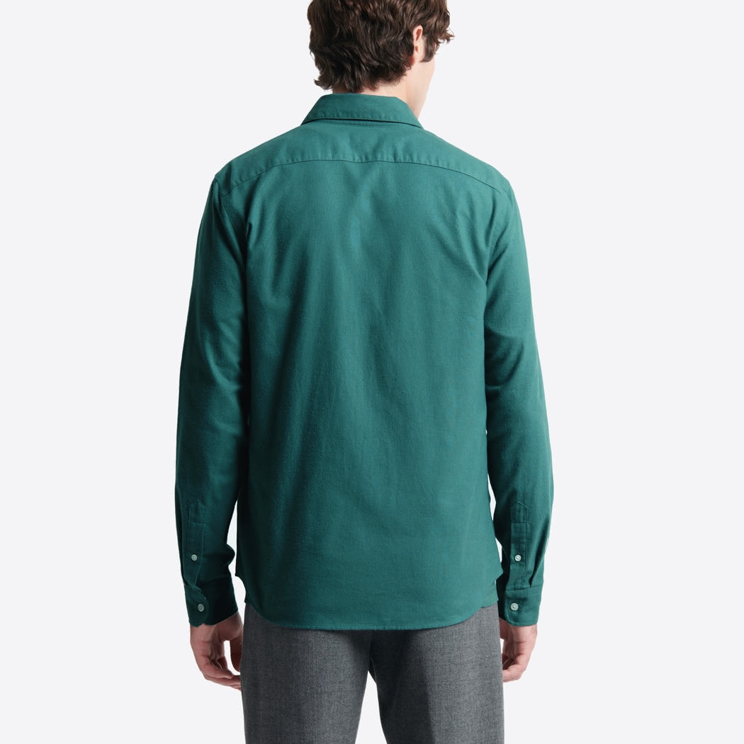 Chemise homme slim 100% coton esprit flanelle uni Devred, adaptée handicap par Adapt and Joy