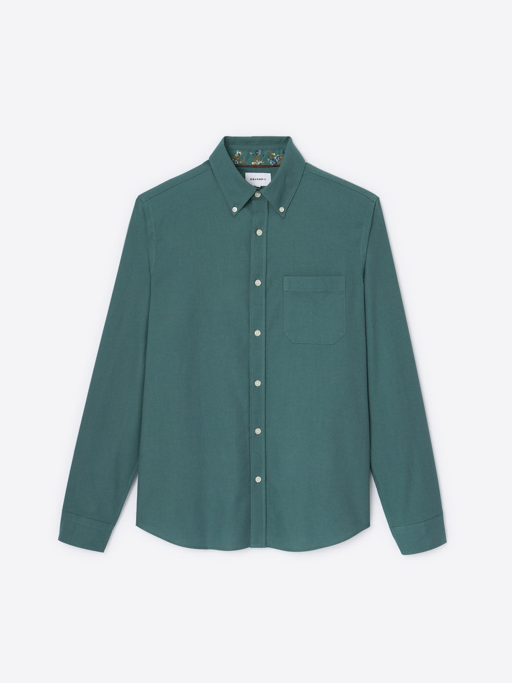 Chemise homme slim 100% coton esprit flanelle uni Devred, adaptée handicap par Adapt and Joy