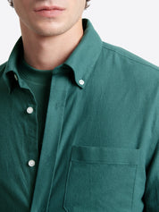 Chemise homme slim 100% coton esprit flanelle uni Devred, adaptée handicap par Adapt and Joy