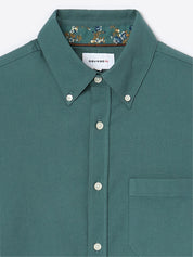 Chemise homme slim 100% coton esprit flanelle uni Devred, adaptée handicap par Adapt and Joy