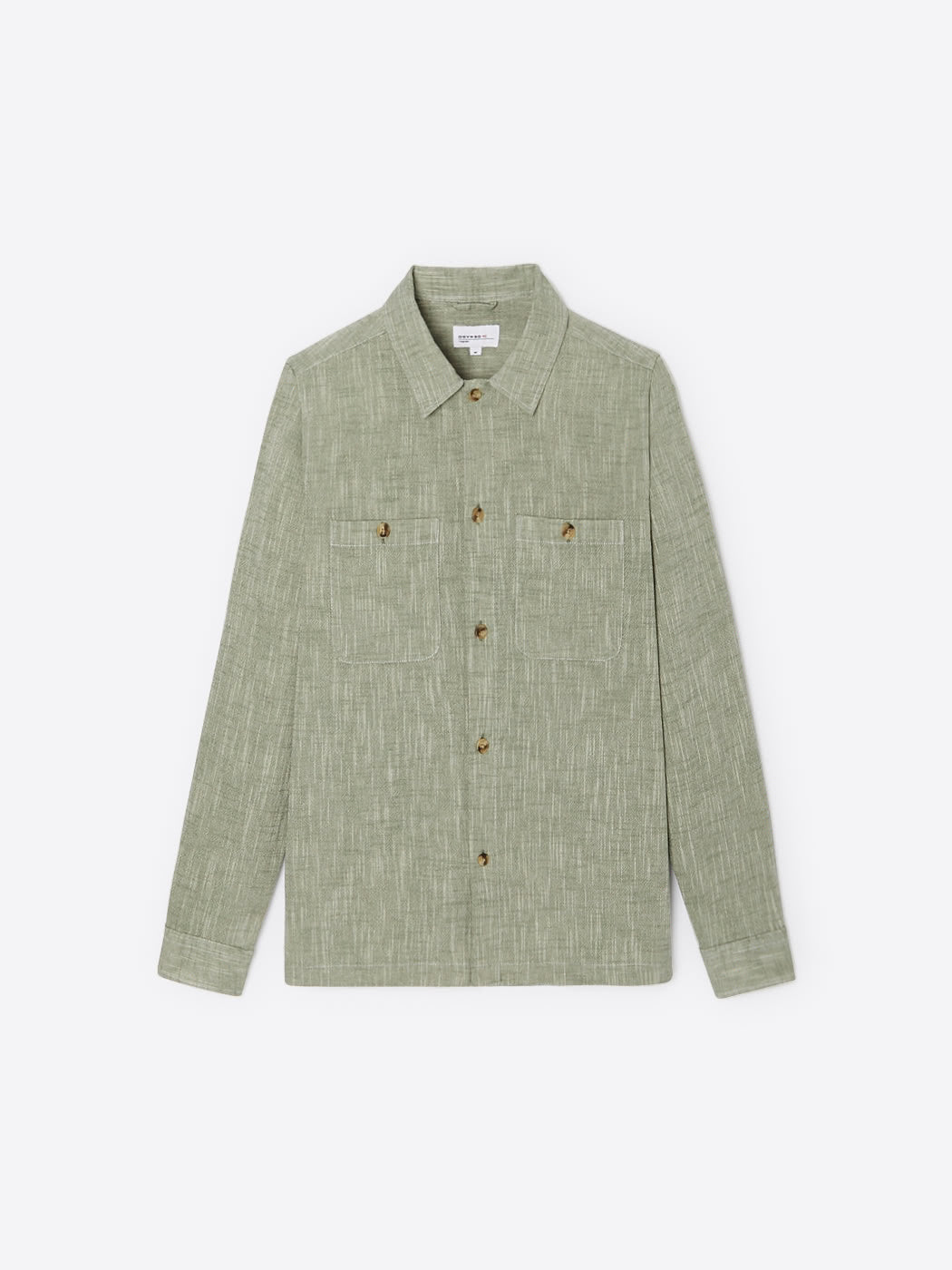 Surchemise homme regular 100% coton chiné vert bronze Devred, adaptée handicap par Adapt and Joy