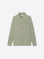 Surchemise homme regular 100% coton chiné vert bronze Devred, adaptée handicap par Adapt and Joy