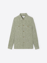 Surchemise regular chinée - Vert bronze