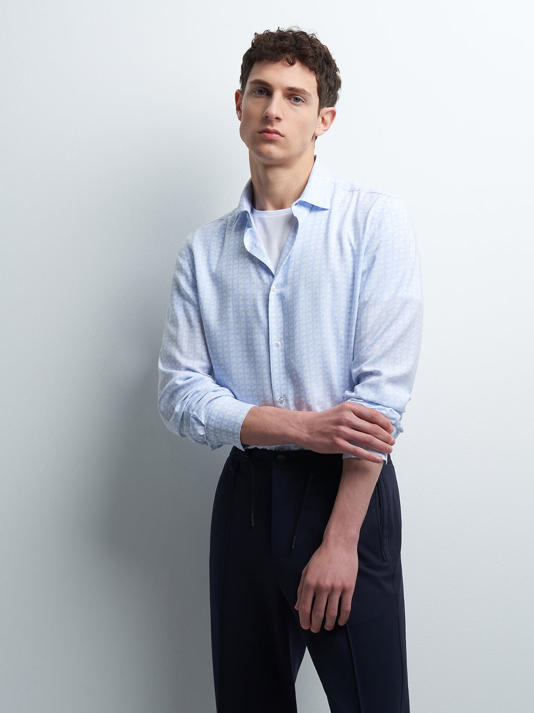 Chemise slim fleurie