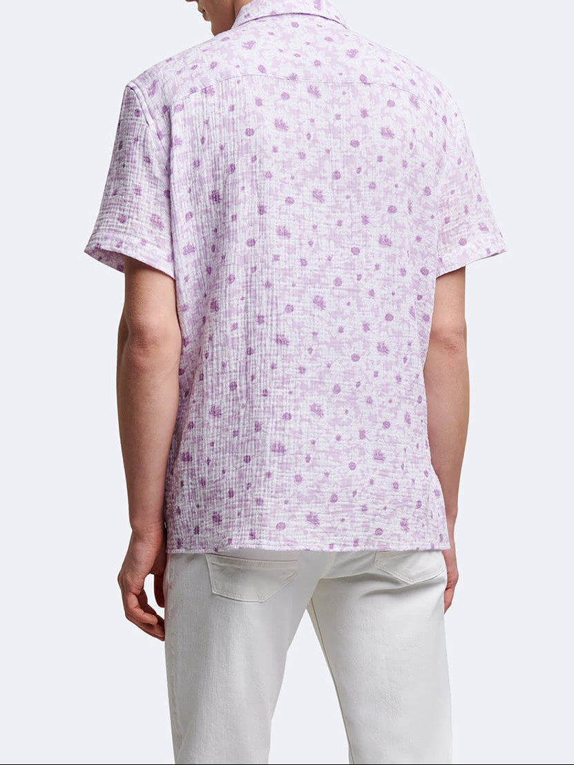 Chemise à manches courtes regular - Orchidée