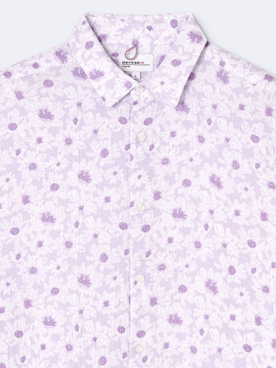 Chemise à manches courtes regular - Orchidée