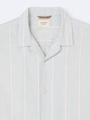 Chemise homme regular lin coton rayée éco-responsable L'Atelier Devred adaptée handicap, fermeture velcro ou magnétique pour préhension difficile – Adapt and Joy