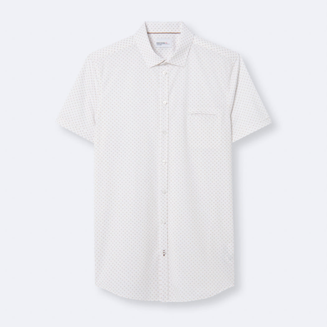 Chemise homme extra slim infroissable tissu traveler fleurie Devred adaptée handicap, habillage facilité pour mobilité réduite des épaules – Adapt and Joy