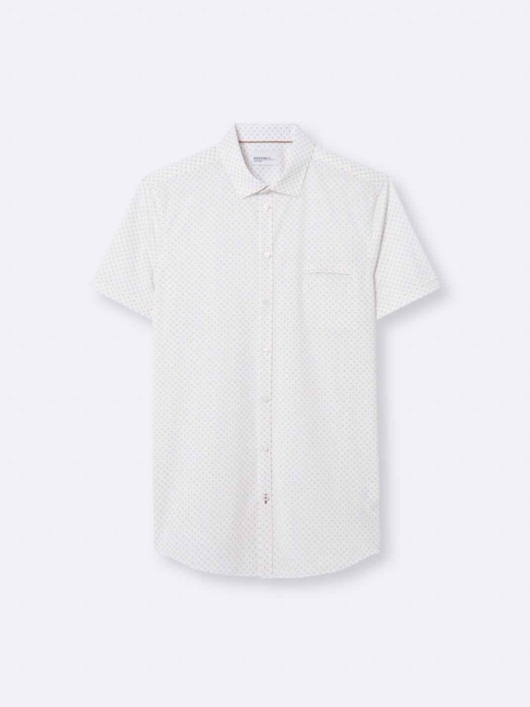 Chemise homme extra slim infroissable tissu traveler fleurie Devred adaptée handicap, habillage facilité pour mobilité réduite des épaules – Adapt and Joy