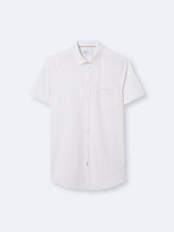 Chemise infroissable fleurie - Beige doux