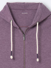 Sweat à capuche faux-uni en coton - Violet