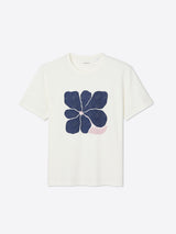 T-shirt col rond en coton - motif devant