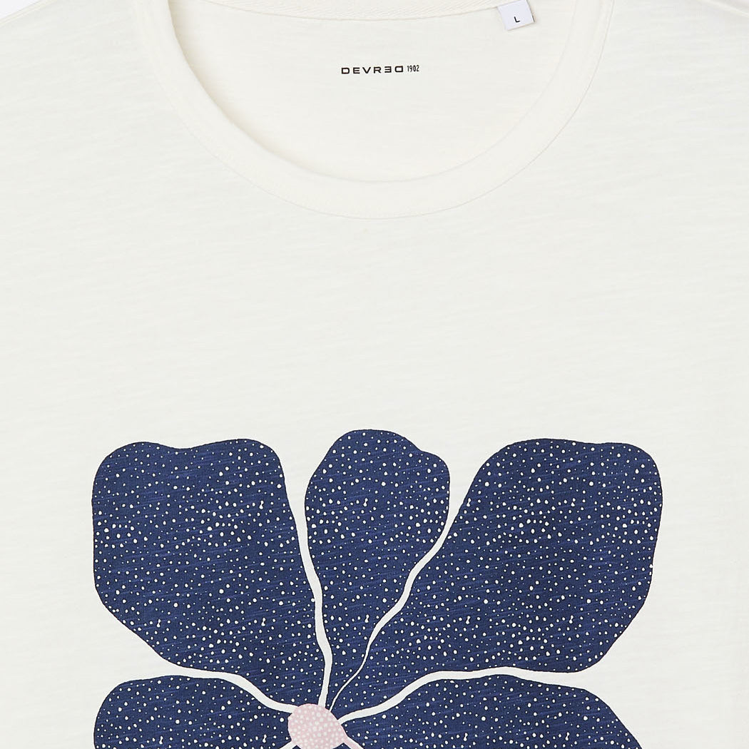 T-shirt homme slim col rond 100% coton imprimé poitrine Devred, adapté handicap par Adapt and Joy