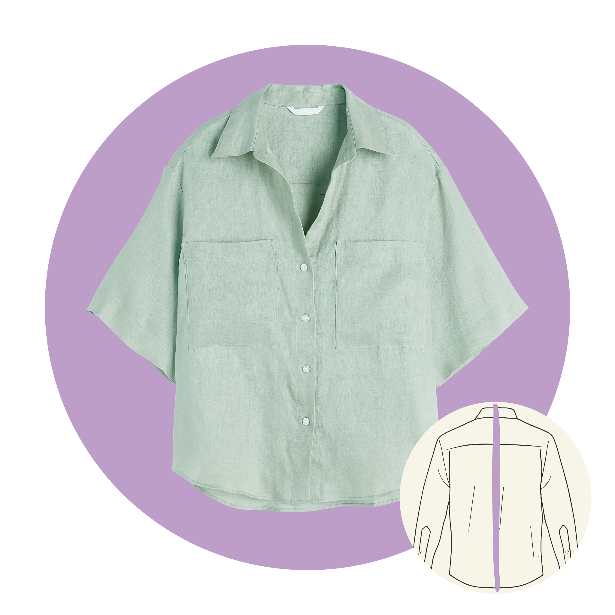 Chemise Modèle - Ouverture dans le dos - Milieu- Vêtements adaptés pour personne à mobilité réduite