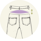 Pantalon & Jean - Augmenter la hauteur du dos
