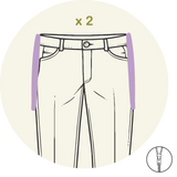 Pantalon & Jean - Ouverture hanches (2 côtés)