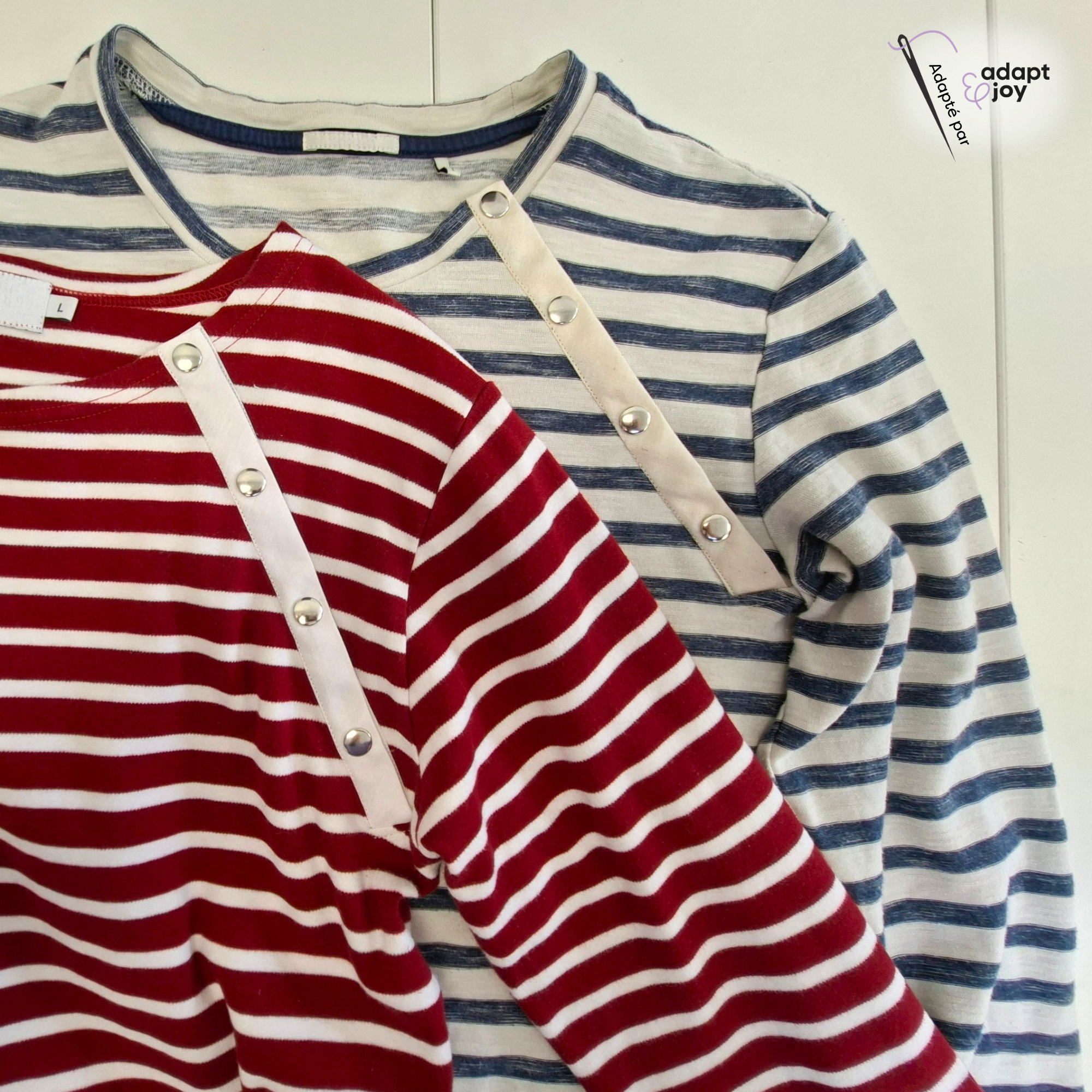 Adaptation t-shirts sweat chimiothérapie cancer soin par atelier couture adapt and joy