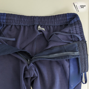 Pantalon jogging ouverture devant , création d'une braguette pour handicap, meilleure aisance, adapté par atelier adapt and joy