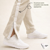 Pantalon Ouverture semi complète avec bande agrippante pour handicap