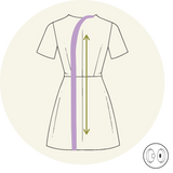 Robe courte (en dessus du genou) - Ouverture dans le dos - Courbe