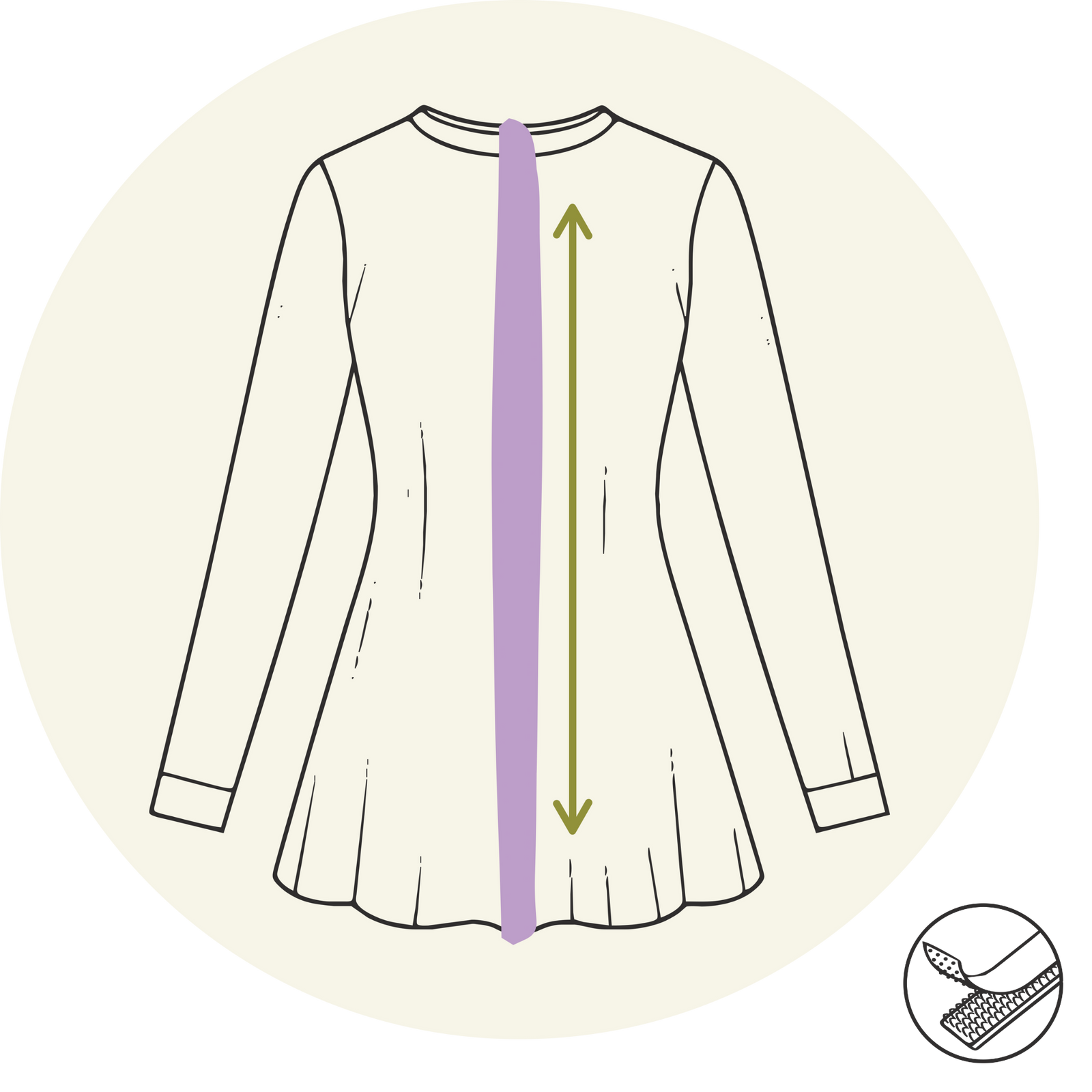Robe courte (en dessus du genou) - Ouverture devant milieu- Vêtements adaptés pour personne à mobilité réduite