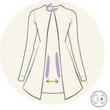 Robe courte (en dessus du genou) - Ouverture façon blouse d'hôpital