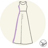 Robe longue (en dessous du genou) - Ouverture sur le coté - Débardeur