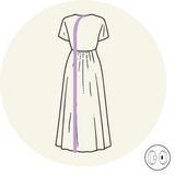 Robe longue (en dessous du genou) - Ouverture dans le dos - Courbe