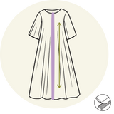 Robe longue (en dessous du genou) - Ouverture devant milieu