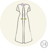 Robe longue (en dessous du genou) - Ouverture façon blouse d'hôpital