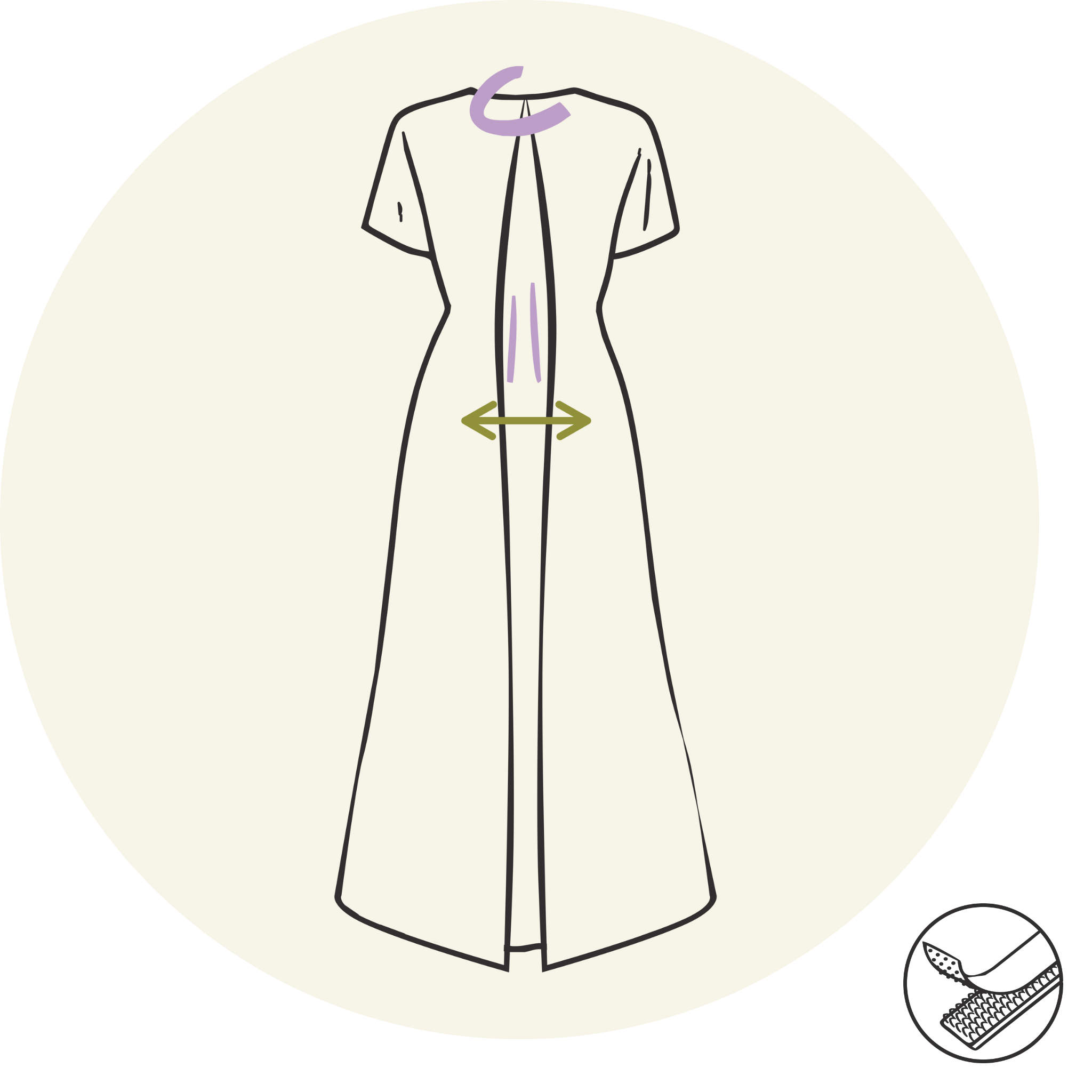 Robe longue (en dessous du genou) - Ouverture façon blouse d'hôpital