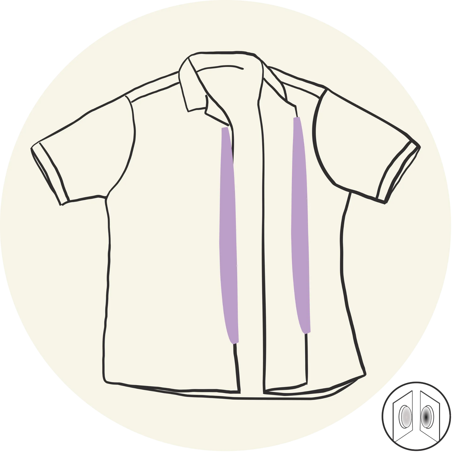 Chemise - Remplacement de boutonnière- Vêtements adaptés pour personne à mobilité réduite