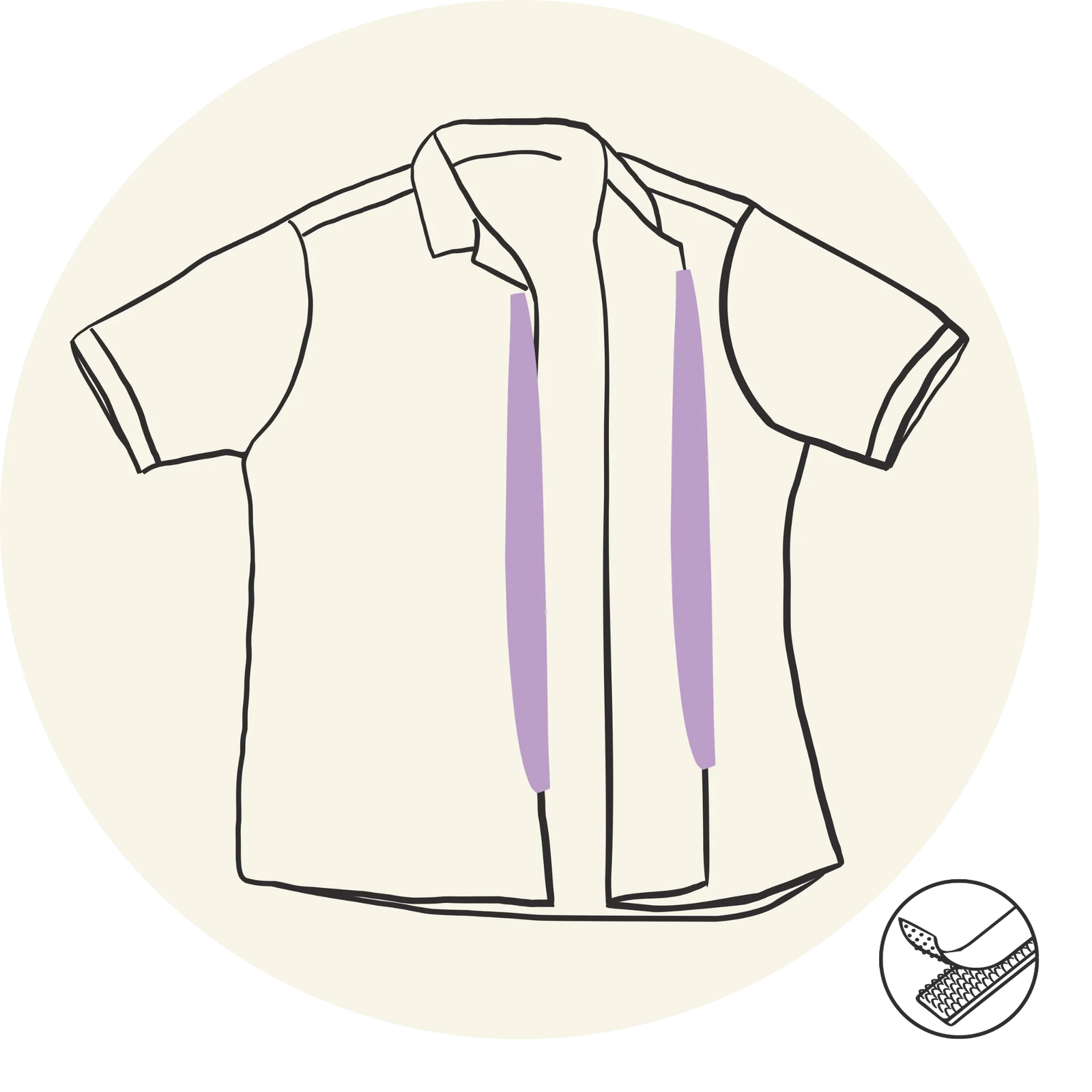 Chemise - Remplacement de boutonnière- Vêtements adaptés pour personne à mobilité réduite